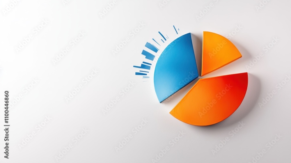 Aufkleber hand-drawn pie chart with labeled segments on a white background, representing data analysis in a cl