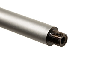 Precision rifle with a modular design, featuring an adjustable stock, tactical grip, sleek handguard, and stainless steel barrel.