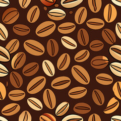 Obraz premium coffee beans seamless pattern