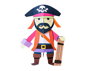 a paper cut out of a pirate