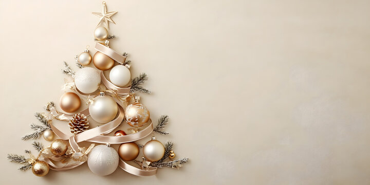 Christmas Tree Ornaments Holiday Decorations Elegant White And Gold Christmas Decorations Festive Season Winter Wonderland