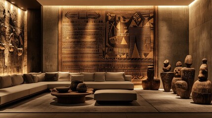 A lavish living area with sleek