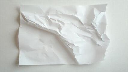 Fototapeta premium Crumpled White Paper Conveying Emotion Through Its Textured Surface and Subtle Imperfections