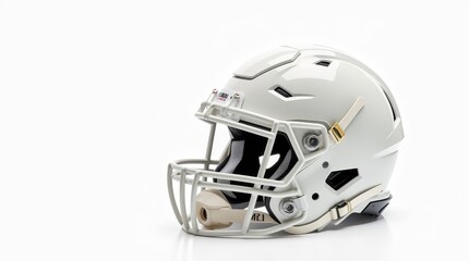 Fototapeta premium American Football Helmet on White Background