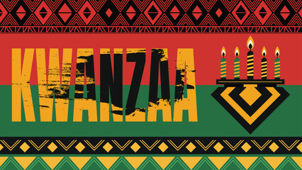 Kwanzaa ‍social media post banner design template set use to background, banner, placard, card, and poster design template