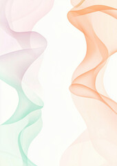 Fototapeta premium Ethereal vertical wave forms in soft pastel hues, combining simplicity and elegance in an abstract composition.