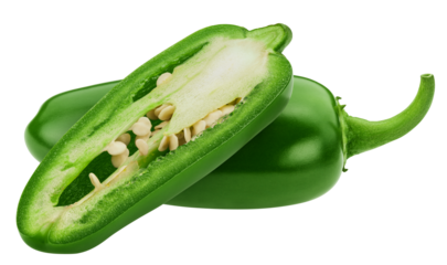 Jalapeno Pepper, isolated on white background, full depth of field