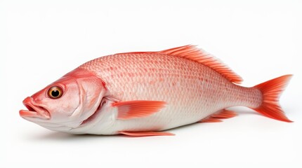 Whole Red Snapper Isolated on White Background