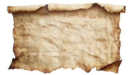 Fototapeta premium Old, weathered parchment paper with a vintage look, perfect for historical or creative projects.
