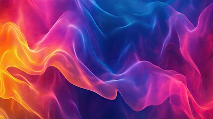 Obraz premium A vibrant abstract wave pattern in shades of pink, orange, and blue, creating a sense of movement and energy.