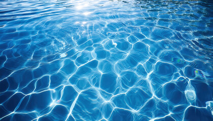 Obraz premium A 3D texture of clear water in a swimming pool, showcasing ripples and reflections, ideal for backgrounds and aquatic-themed designs.