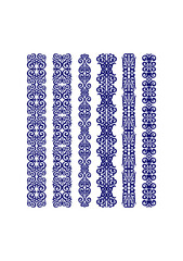Kazakh ornaments in the form of a border, strips