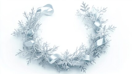 Obraz premium christmas wreath isolated on white