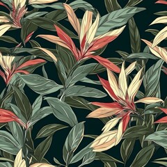 Stunning Tropical Floral Pattern Design