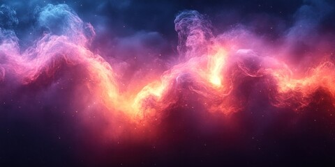 Fototapeta premium Abstract cosmic nebula with vibrant pink and blue hues.