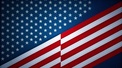 Naklejka premium American Flag Stripes and Stars Abstract Background, american flag , 4th of july , patriotic , independence day