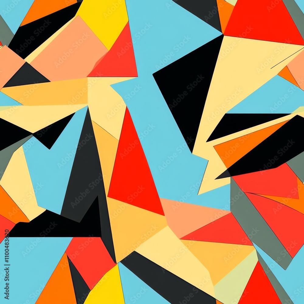 Aufkleber dynamic geometric abstract pattern