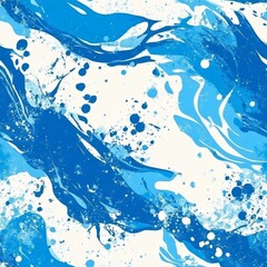 Stunning Blue and White Abstract Graphic Design