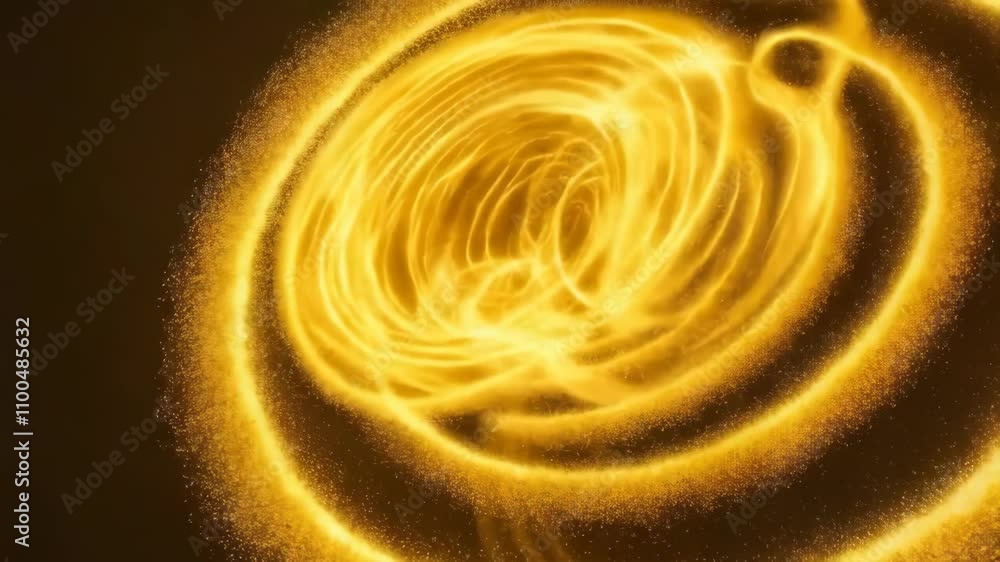 Aufkleber experience the captivating flow of golden energy that generates hypnotic waves in a seamless loop. t