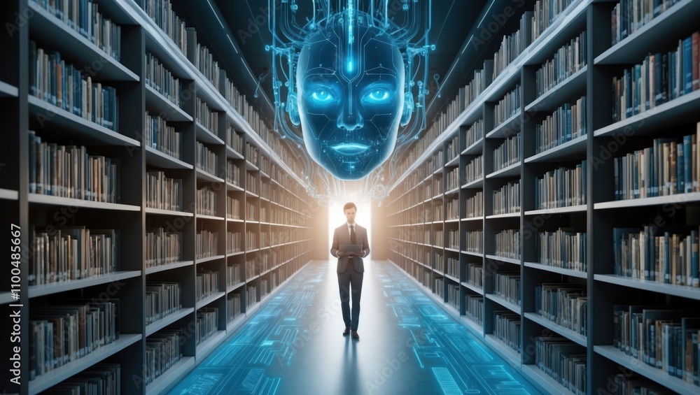 Poster the use of artificial intelligence in the library