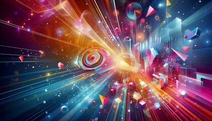 Obraz premium Illusionary Spaces: Artistic 3D Background Creations