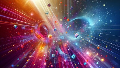 Obraz premium Geometric Elegance: Modern 3D Abstract Design