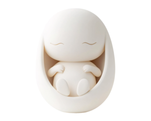 a white object with a face