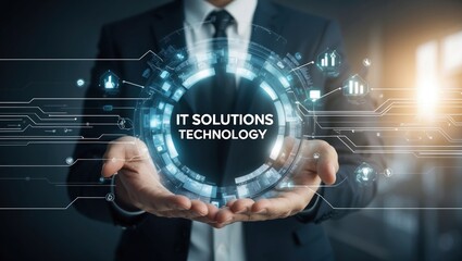 Fototapeta premium Artificial intelligence and solutions in information technology