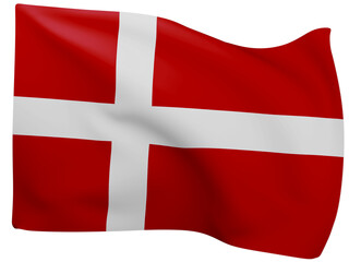 Fototapeta premium 3d Denmark flags.