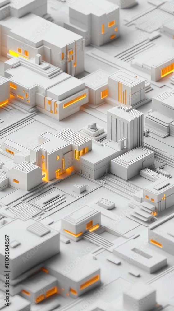 Poster exploring a digital representation of a virtual campus a futuristic cityscape 3d model innovative te