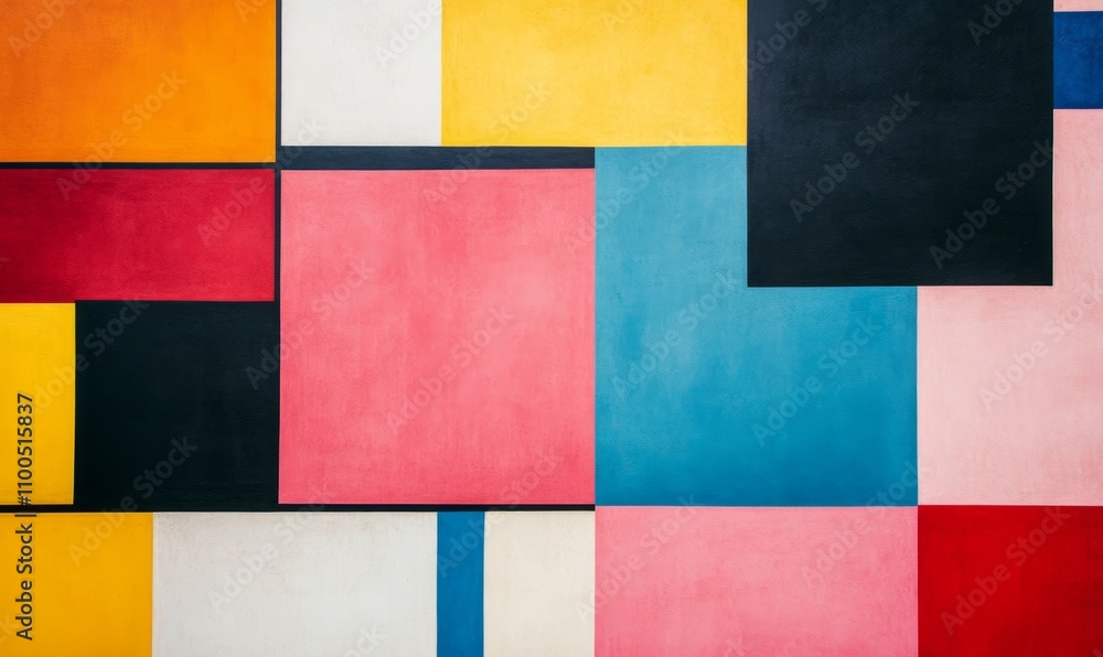 Poster celebrate the boldness and innovation of bauhaus with a color theory background inspired by its prin