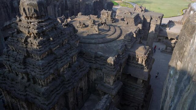 Kailasa temple at the Ellora Caves near Aurangabad, Maharashtra, India.