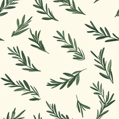 Fototapeta premium Botanical Rosemary Pattern Design