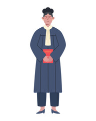 judge female with book