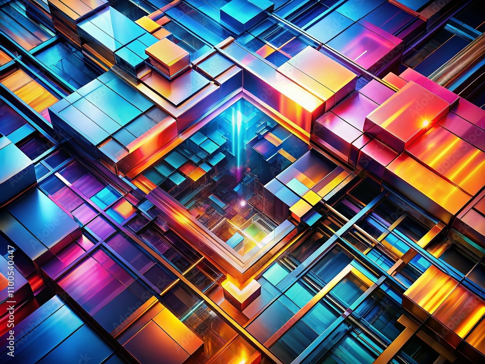 Poster abstract background with overlapping squares and lines in modern design: a creative exploration of s