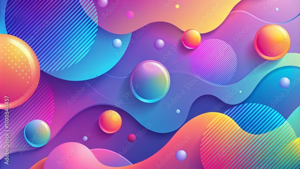Poster abstract background with rounded design elements showcasing fluid shapes and soft color gradients fo