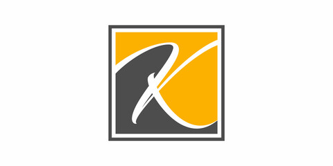logo initials K icon vector