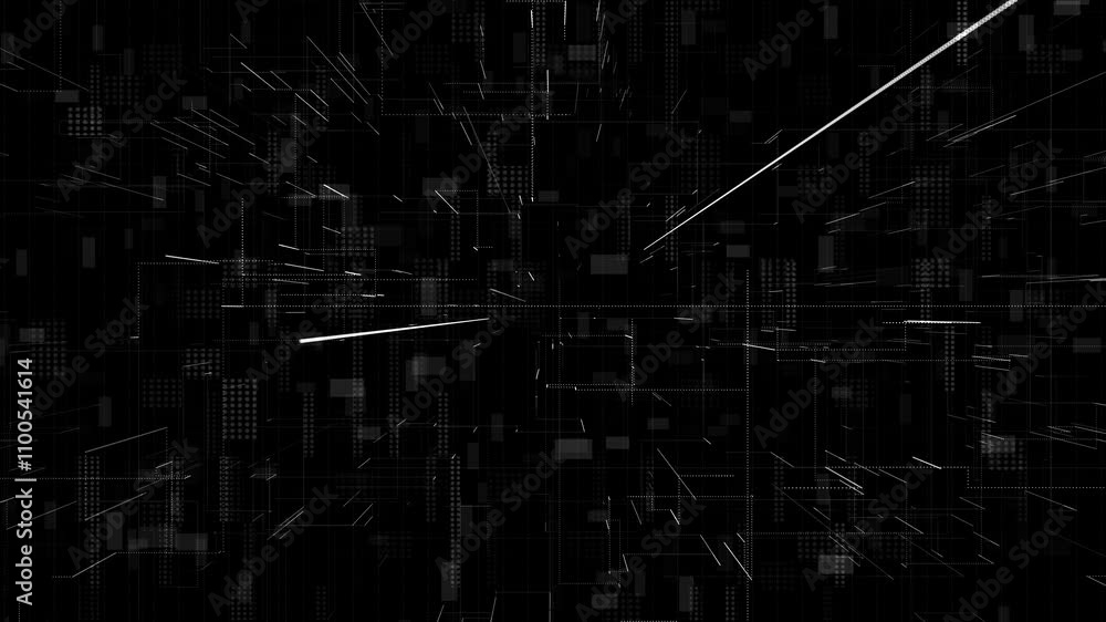 Poster futuristic surfaces as futuristic digital data flow and matrix space in cyberspace or hologram. futu