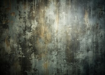 Obraz premium Abstract Dark Grunge Texture Background with Scratches and Distress for Creative Projects and Copy Space on Left Side for Text and Design Use