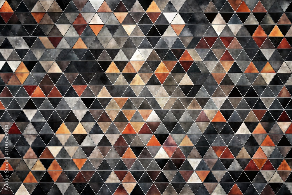 Poster abstract geometric black and gray mosaic background with low polygon triangle texture for stylish wa