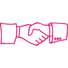 Obraz premium handshake icon vector illustration