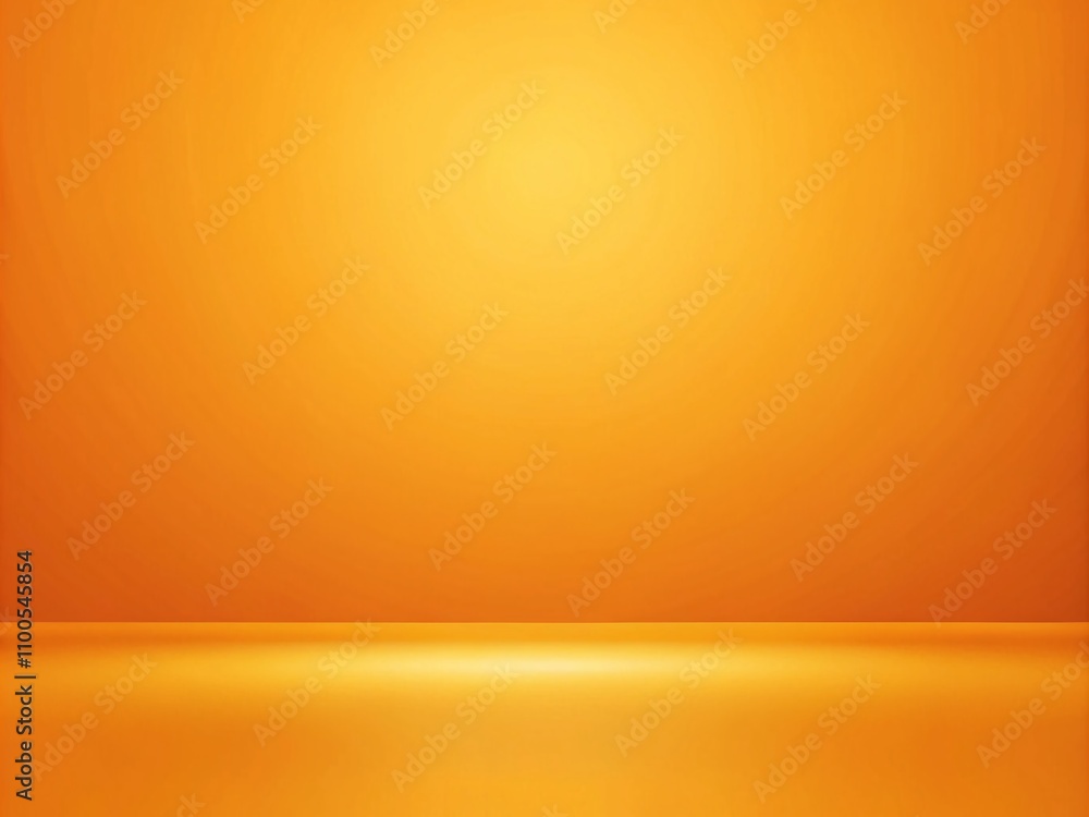 Aufkleber abstract orange and yellow gradient background for product photography with smooth textures and empt
