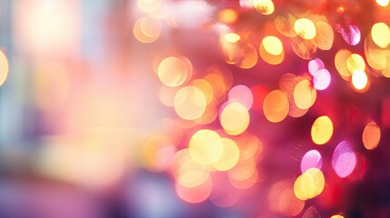 Fototapeta premium Abstract Blurred Background with Colorful Bokeh Lights