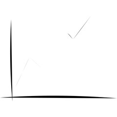 Graph icon flat vector illustration