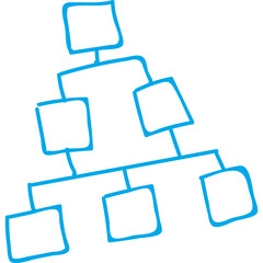 Obraz premium Flowchart single line vector icon