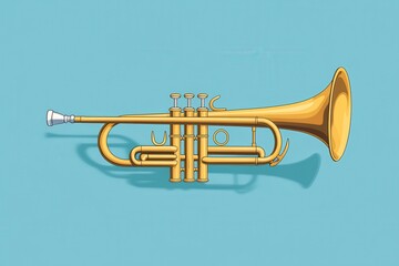 Fototapeta premium solid style trumpet symbol