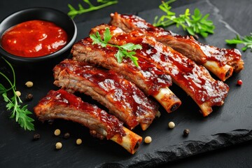 Spicy St Louis style grilled ribs