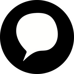 Chat icon single line vector