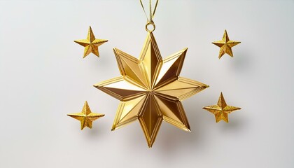 Obraz premium 白とゴールドで描く、シンプルなクリスマスの輝き 