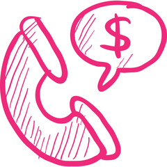 Fototapeta premium Call icon single line vector